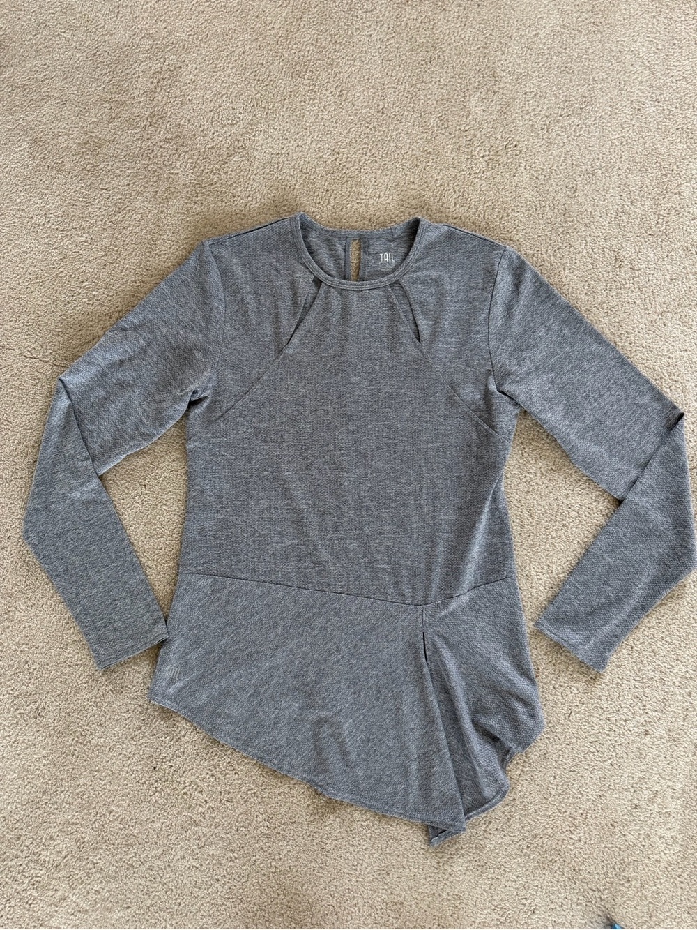 Tail Heather Gray Asymmetrical Long-Sleeve Top